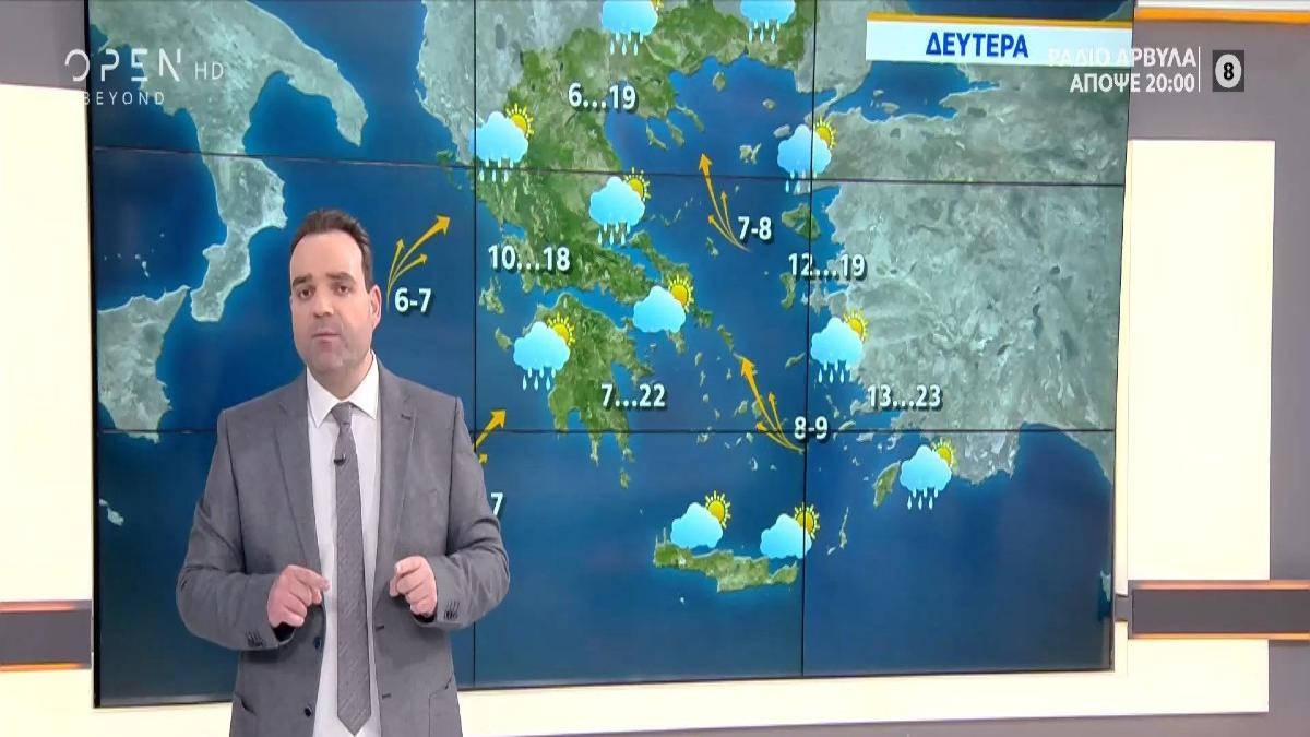 “Με βροχές και πολύ ισχυρούς νοτιάδες ξεκινά η εβδομάδα” – Ο Κλέαρχος Μαρουσάκης προειδοποιεί