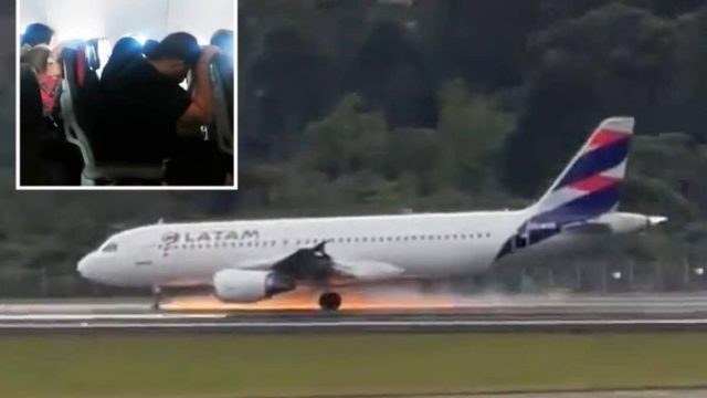Η προσγείωση του τρόμου – Βίντεο για γερά νεύρα: Επιβάτες προσεύχονταν και το αεροπλάνο έβγαζε σπίθες