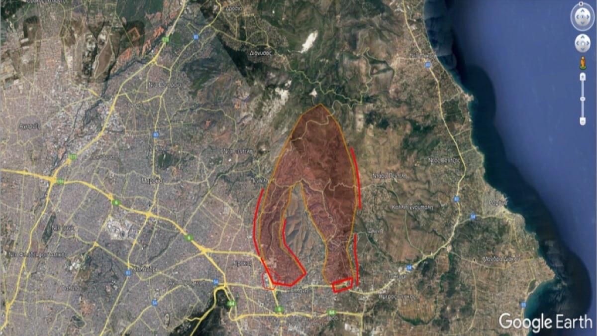 Φωτιά στην Πεντέλη: Η περίμετρος της πυρκαγιάς! Πού υπάρχουν ενεργά μέτωπα – «Η εικόνα είναι σαν το Μάτι» (Video)