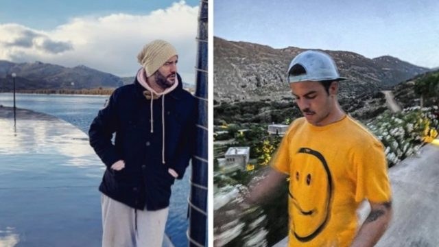 Άγγελος Λάτσιος: Στην Άνδρο με την Γαία Μερκούρη και τον Θοδωρή Μισόκαλο  – Η νέα αλλαγή στην εμφάνισή του (photo)