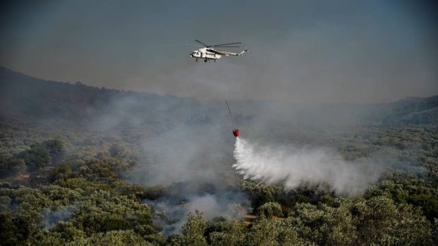 Φωτιά στην Θάσο: Δύσβατο σημείο – Ισχυρή κινητοποίηση της Πυροσβεστικής