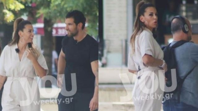 Ελένη Χατζίδου και Ετεοκλής Παύλου στο κέντρο της Αθήνας – Σου βρήκαμε την άνετη ολόσωμη φόρμα της με 55,99 ευρώ στο Mango