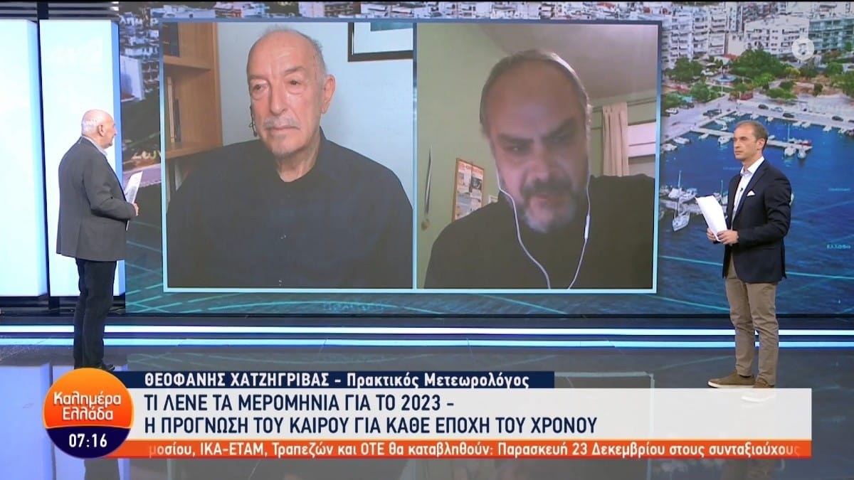 Απόλυτη συμφωνία του Τάσου Αρνιακού με τα Μερομήνια: «Ο καιρός από τις 20 Δεκεμβρίου και όσο πλησιάζουμε στα Χριστούγεννα…»