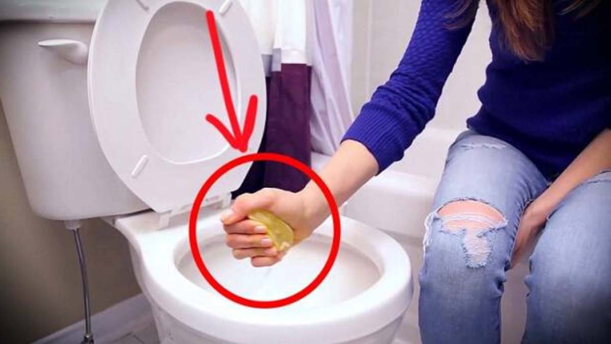 Στείβει ένα λεμόνι με αλάτι στη λεκάνη της τουαλέτας – Μόλις δείτε το αποτέλεσμα θα τρέξετε να το κάνετε (Video)