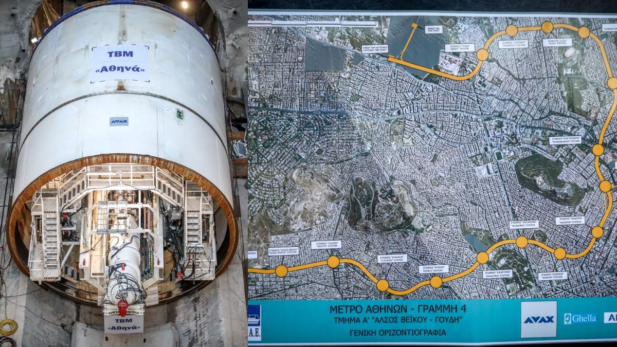 Νέα εποχή για την Αθήνα 29 χρόνια μετά: Η Γραμμή 4 του Μετρό «στις ράγες» και οι 15 σταθμοί της – Πότε θα είναι έτοιμη (photos)