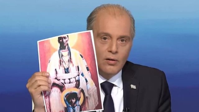Ξεπεράστηκε και η φαντασία του Twitter: Ο Βελόπουλος απάντησε στην ερώτηση του Σρόιτερ με… γκέισα Παναγιά
