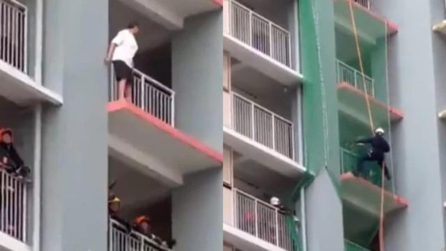 Viral διάσωση στην Σιγκαπούρη: Εντυπωσιακό βίντεο με πυροσβέστες να σώζουν 74χρονη από πτώση σε δευτερόλεπτα (video)