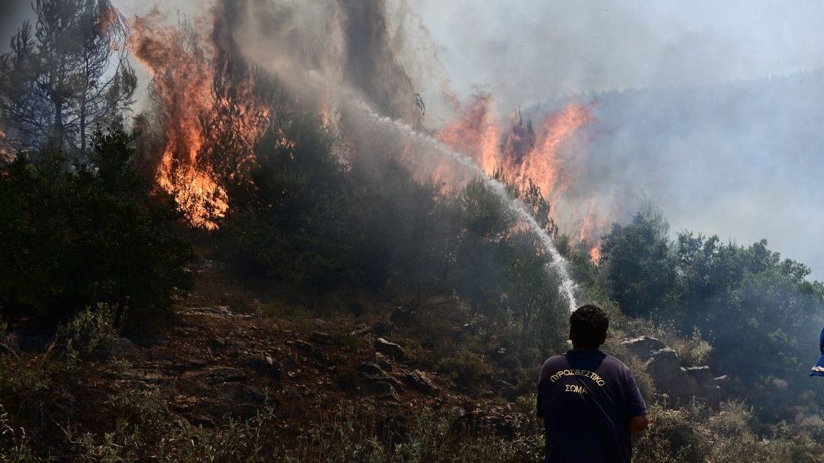 Φωτιές: Μεγάλη αναζωπύρωση σε Μάνδρα και Μέγαρα: Εκκενώνεται και ο Άγιος Παντελεήμων – «Βροχή» τα μηνύματα του 112
