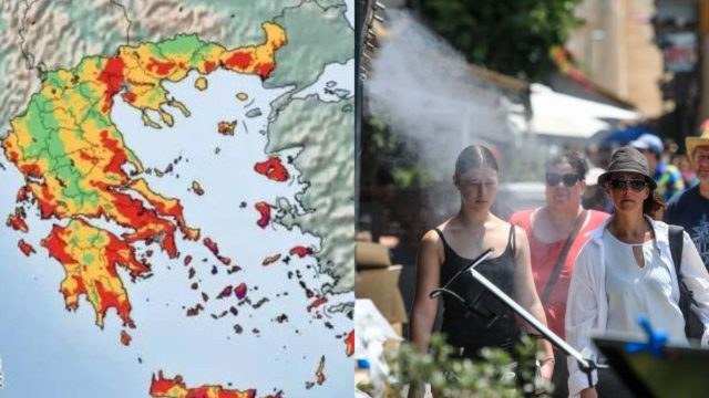 Καύσωνας «Κλέων»: Ποιες περιοχές θα… καούν την Παρασκευή (14/7) – Δείτε live την πορεία του φαινομένου