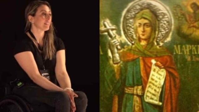 Το τάμα της Κέλλυς Λουφάκη: Θα προσκυνήσει την εικόνα της Αγίας Μαρκέλλας διανύοντας 40 χιλιόμετρα με το αναπηρικό της αμαξίδιο