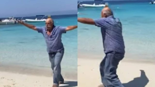 Μάγκας ο παππούς: Το λεβέντικο ζεϊμπέκικο 68χρονου στην παραλία που αποθεώθηκε στο Διαδίκτυο (video)