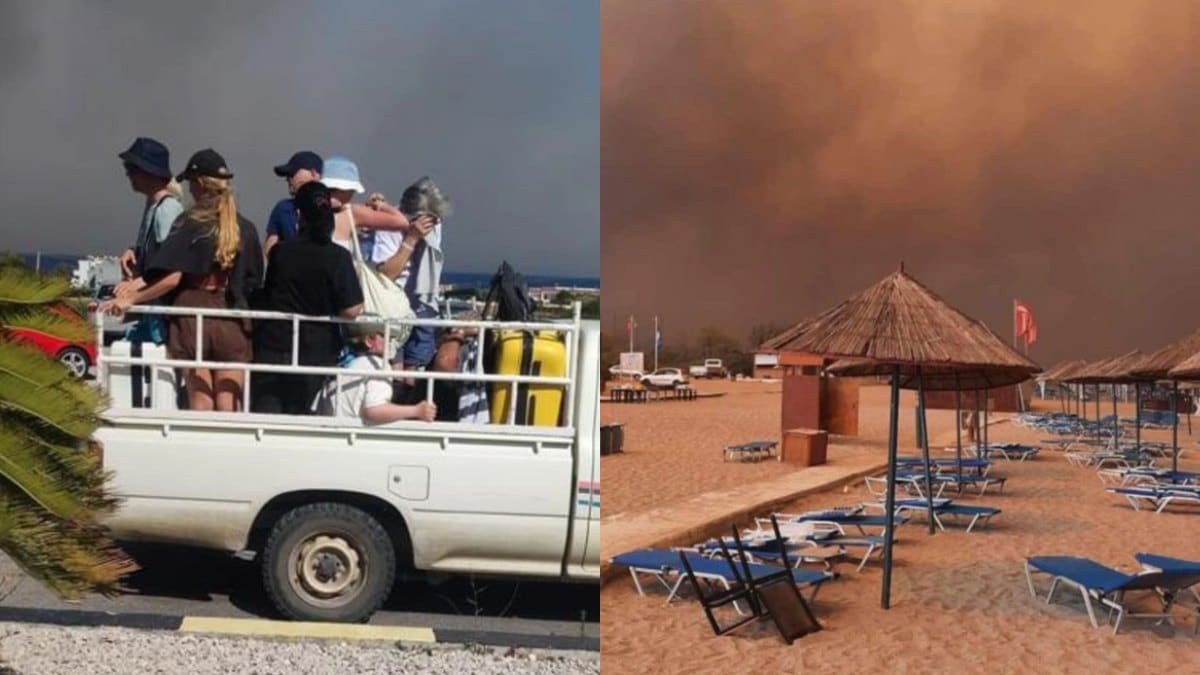Φωτιά στη Ρόδο: Απομακρύνουν τους τουρίστες ακόμα και με αγροτικά – Κάηκαν ξενοδοχεία (Video)