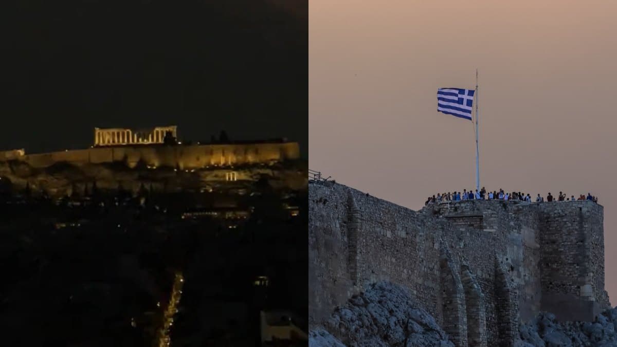 Φωτιά στη Φυλή – Απίστευτο βίντεο: Η Ακρόπολη «τυλιγμένη» στους καπνούς και η Πάρνηθα στις φλόγες σε ένα πλάνο