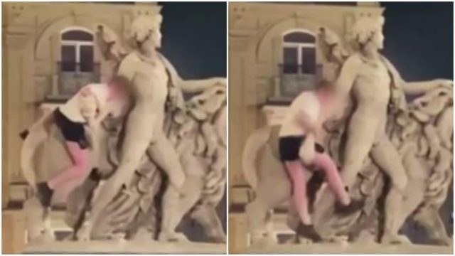Θα πληρώσει τα μαλλιοκέφαλά του: Ιρλανδός τουρίστας «καβάλησε» και κατέστρεψε γλυπτό που είχε πρόσφατα αποκατασταθεί