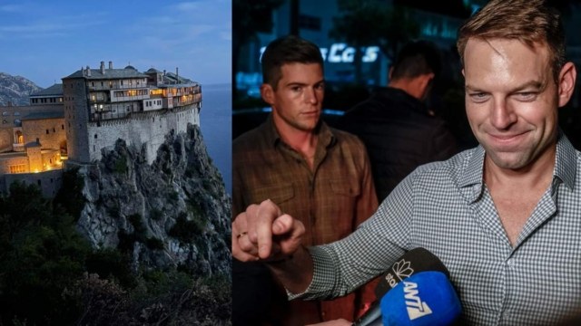 Στο Άγιο Όρος ο Στέφανος Κασσελάκης με τον σύζυγό του, Τάιλερ: «Δύο άνθρωποι που είναι δηλωμένοι ως ζευγάρι δεν είναι ηθικό…»