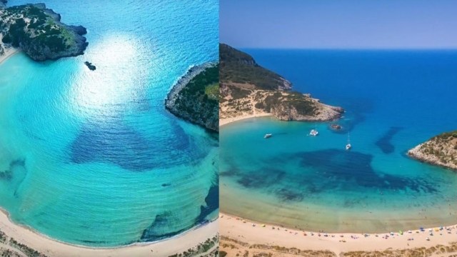 Μια εξωτική παραλία στην Ελλάδα: Το «γαλάζιο διαμάντι» της Μεσσηνίας που θα επισκεφτείς μια φορά και θα επιστρέφεις ξανά και ξανά (video)