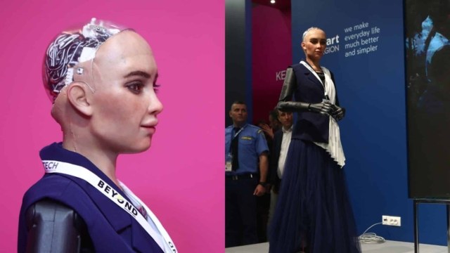 Η Σοφία το ρομπότ έκανε «ταξιδάκι» στη Θεσσαλονίκη για την διεθνή έκθεση BEYOND