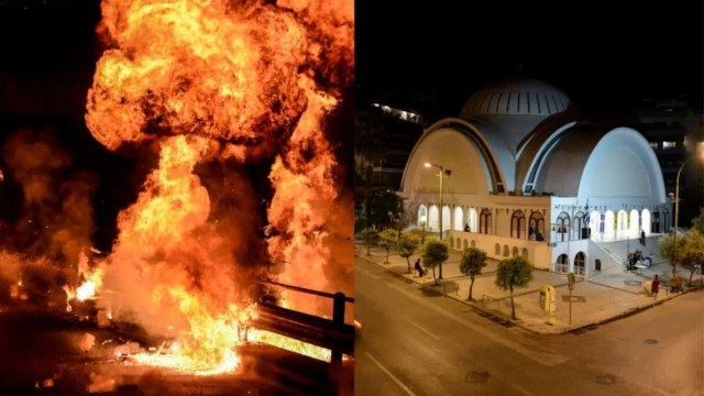 Η «νύχτα μέρα» στον Νέο Κόσμο: Εκρηκτική Ανάσταση με 90 μολότοφ και εκατοντάδες βεγγαλικά (video)