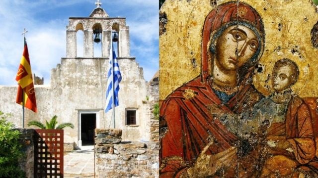 Δέος με την θαυματουργή Παναγιά της Νάξου: Όταν οι κάτοικοι κινδύνευαν εκείνη ίδρωνε – Η συγκλονιστική ιστορία της μονής Δροσιανής (video)