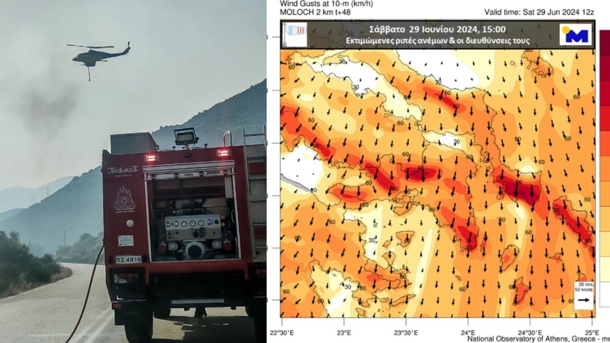 Προειδοποίηση για ισχυρούς ανέμους και κίνδυνο πυρκαγιών: Οι περιοχές που βρίσκονται στο «κόκκινο»