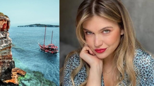 «Κόλασε» η Κλέλια Ανδριωλάτου με το κόκκινο μαγιό της: Οι πρώτες βουτιές στο μαγικό νησί