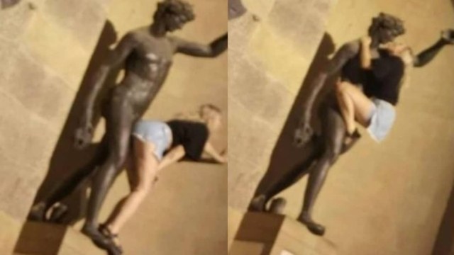 Σάλος στην Ιταλία: Τουρίστρια έκανε σeξουαλικές πράξεις πάνω σε ένα… άγαλμα (photos)