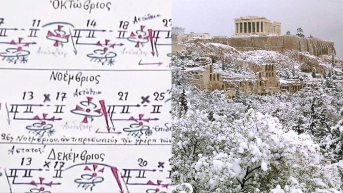 Βγήκαν τα Μερομήνια για τον χειμώνα: Φουλ χιόνι στην Αθήνα πριν βγει το 2024!