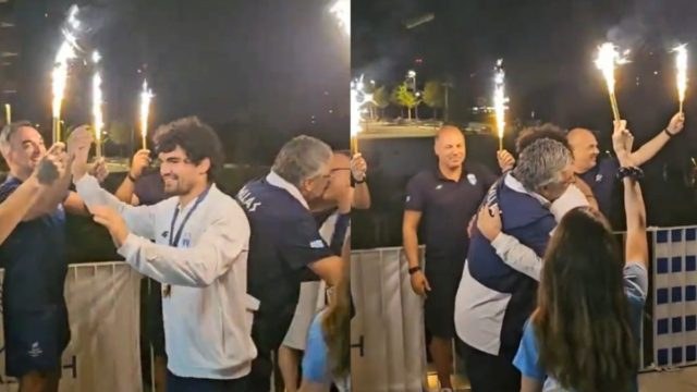 Ολυμπιακοί Αγώνες 2024: Αποθέωση για τον Τσελίδη στο Ολυμπιακό Χωριό – Αγκαλιές και πυρσοί για τον «χάλκινο» τζουντόκα (video)