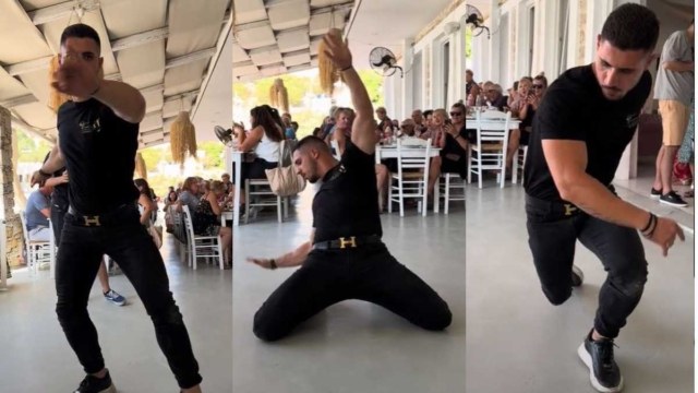 Το αρσενικό, το βαρύ, το ζεϊμπέκικο: Μάγκας τυπάς κάνει όλη την ταβέρνα να τον χειροκροτά! (video)