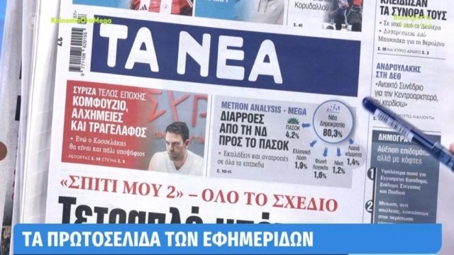 Τα πρωτοσέλιδα των εφημερίδων (13/09)
