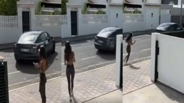 Κλάμα: Τύπισσα βάζει το νέο της Tesla να παρκάρει μόνο του με όπισθεν κι εκείνo σηκώνεται και… φεύγει! (video)