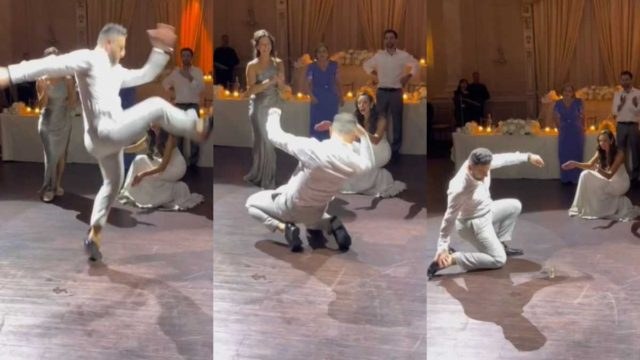 Το μπέρδεψε με τσάμικο: Γαμπρός σηκώνεται μπροστά στη νύφη για να χορέψει βαρύ ζεϊμπέκικο αλλά… (video)