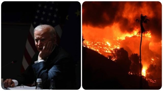 Εκτός τόπου και χρόνου ο Μπάντεν: Οι πυρκαγιές μαίνονται στο Λος Άντζελες και εκείνος ανακοίνωσε «καλά νέα» – «Απέκτησα δισέγγονο»