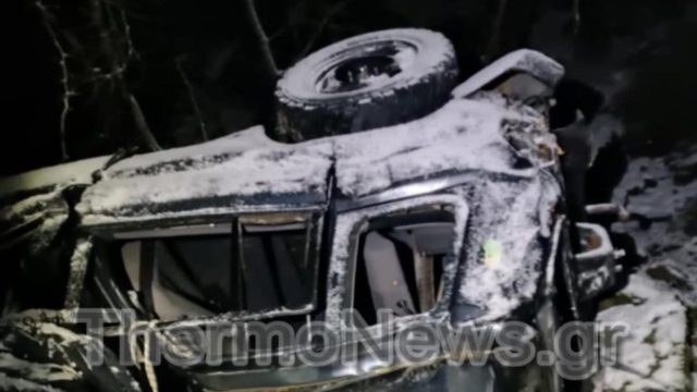 Τροχαίο μέσα στα χιόνια της ορεινής Ναυπακτίας: Όχημα έπεσε σε γκρεμό 70 μέτρων – Στο ΚΑΤ 28χρονος