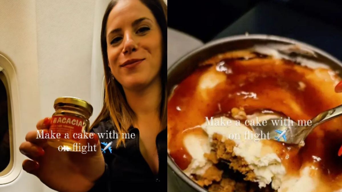 Η καλύτερη μαγείρισσα: Influencer έφτιαξε μούρλια cheesecake εν ώρα πτήσης κι έγινε viral (video)