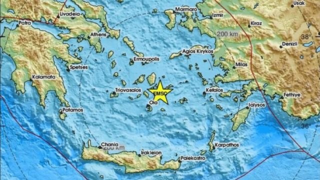 Αδιάκοπο μπαράζ σεισμών άνω των 4 Ρίχτερ στις Κυκλάδες