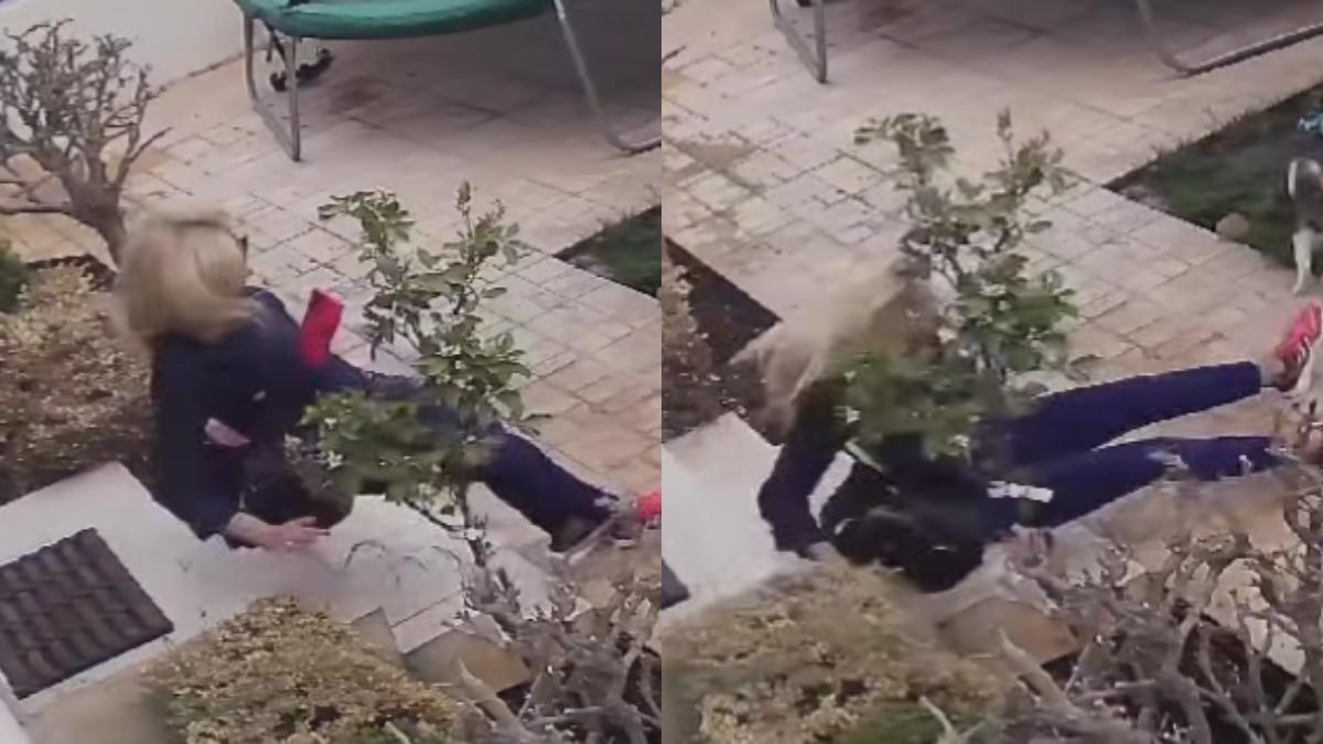 Βίντεο – σοκ: Η στιγμή που η Ναταλί Κάκκαβα πέφτει και χτυπάει τη μέση της (video)