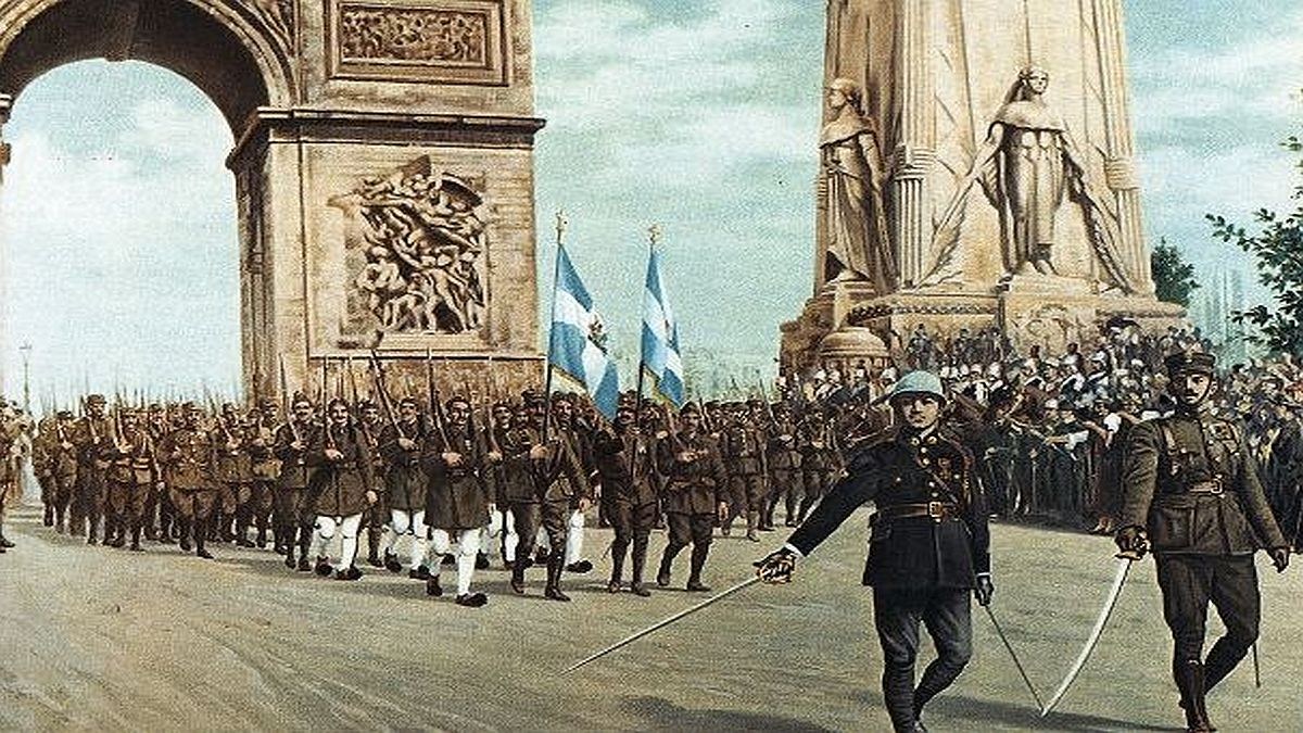 Σαν σήμερα, 14 Ιουλίου 1919: Ελληνικό στρατιωτικό τμήμα παρελαύνει τιμητικά στη Λεωφόρο των Ηλυσίων Πεδίων στο Παρίσι