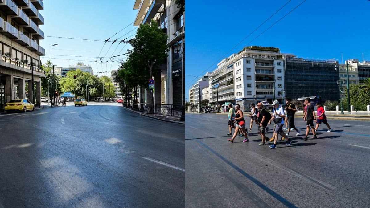 Η ήρεμη Αθήνα του Αυγούστου: Σιωπή στους δρόμους και συνωστισμός στις παραλίες