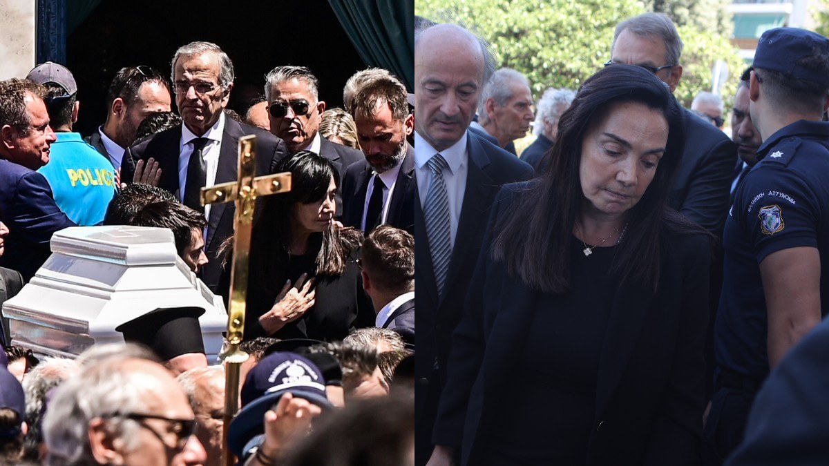 Ο «βουβός» πόνος δύο γονιών που αποχαιρετούν για πάντα το παιδί τους: Οι στιγμές του Αντώνη και της Γεωργίας Σαμαρά στην κηδεία της Λένας (photos)