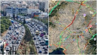 Κίνηση 23/09: «Κατακόκκινοι» οι δρόμοι της Αττικής – Μποτιλιάρισμα σε Κηφισό και Κηφισίας