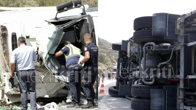 Τραγωδία στην Κρήτη: Νεκρός σε τροχαίο 25χρονος οδηγός φορτηγού που εγκλωβίστηκε