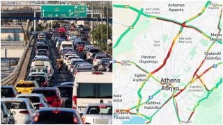 Κίνηση 13/10: «Κατακόκκινοι» οι δρόμοι της Αθήνας – Μποτιλιάρισμα σε Κηφισό, Αττική Οδό και Κηφισίας