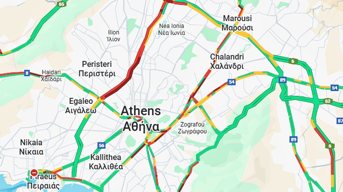 Κίνηση 15/10: Τροχαίο στην Αττική οδό – Πού παρατηρούνται καθυστερήσεις