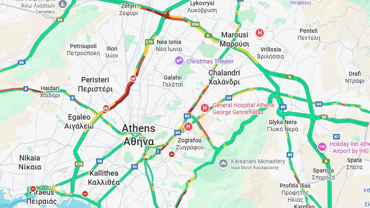 Κίνηση 17/11: Τεράστιες ουρές σε Κηφισό, Λεωφόρο Αθηνών, Κηφισίας – Κλειστοί δρόμοι στο κέντρο