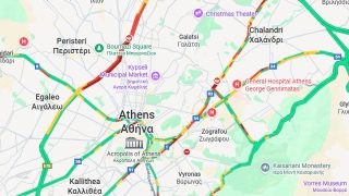 Κίνηση 19/11: Μπλοκαρισμένοι οι δρόμοι της Αττικής – Στο «κόκκινο» Κηφισός και Λεωφόρος Αθηνών