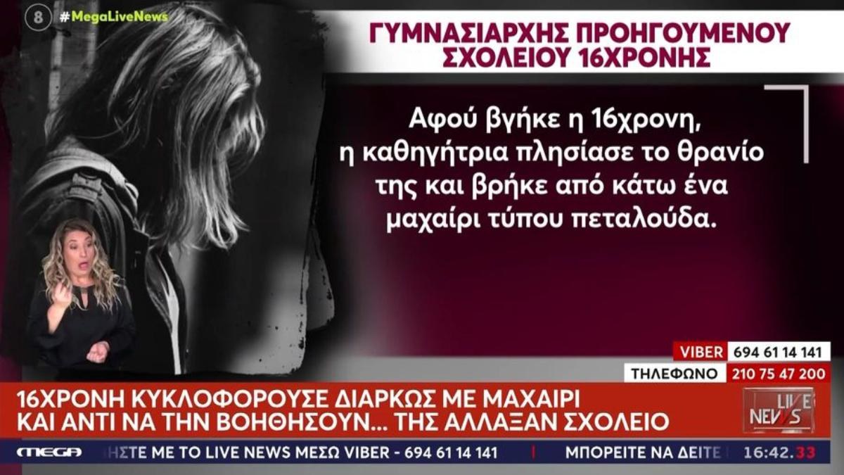 «Πέταξε έναν κάδο σε μία καθηγήτρια και την απείλησε»: Τι αποκάλυψε η μητέρα της 16χρονης που μαχαίρωσε 14χρονη στην Κυψέλη