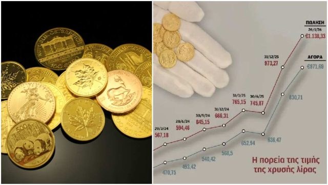 150.000 χρυσές λίρες άλλαξαν χέρια σε 13 μήνες: Κατά 71% αυξήθηκε η τιμή τους από την αρχή του 2025