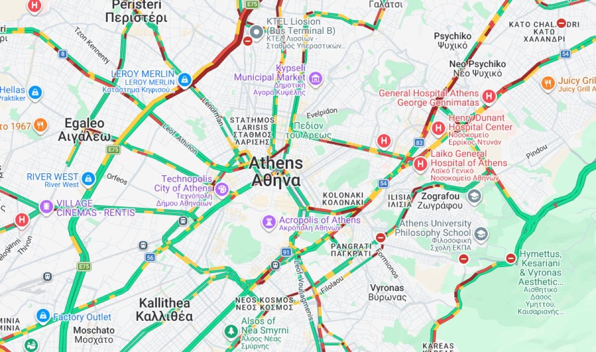 Εφιάλτης μετακίνησης στην Αττική λόγω απεργίας και έργων