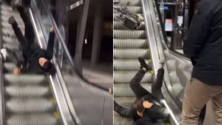 Τύπος πήγε να κατέβει κυλιόμενες σκάλες με το ποδήλατο και η «σαβούρα» ήταν επική!